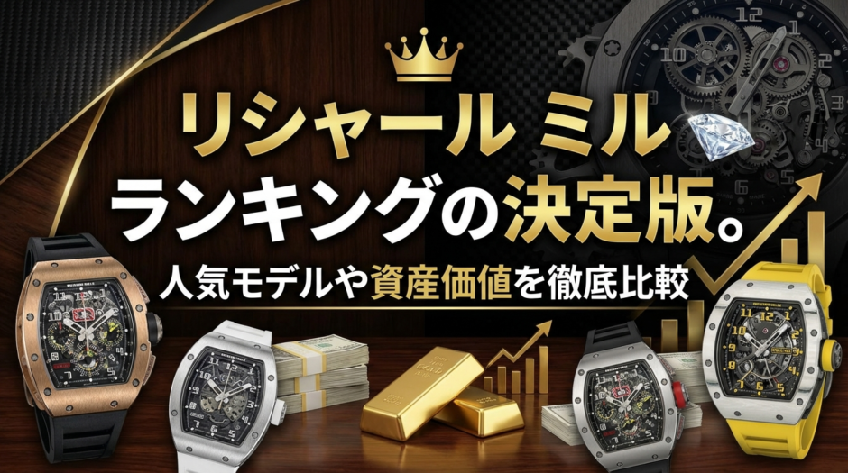 リシャール ミル ランキングの決定版。人気モデルや資産価値を徹底比較