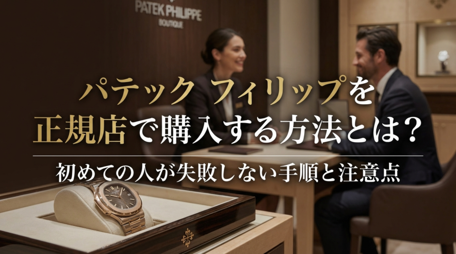パテック フィリップを正規店で購入する方法とは？初めての人が失敗しない手順と注意点