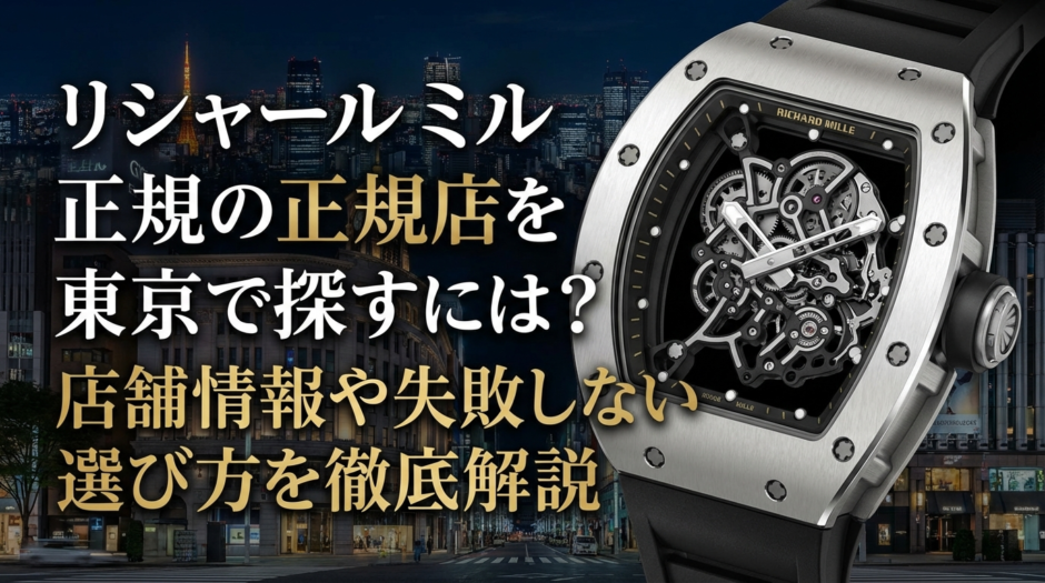 リシャール ミルの正規店を東京で探すには？店舗情報や失敗しない選び方を徹底解説