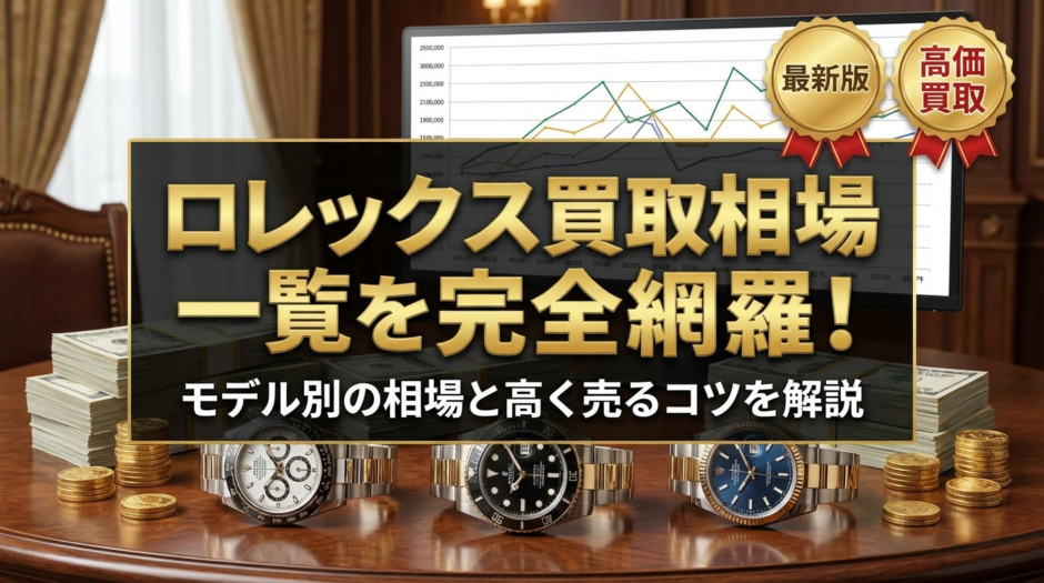 ロレックスの買取相場一覧を完全網羅！モデル別の相場と高く売るコツを解説