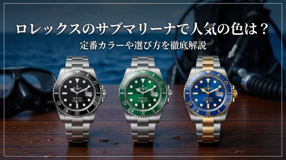 ロレックスのサブマリーナで人気の色は？定番カラーや選び方を徹底解説
