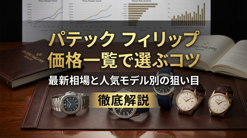 パテック フィリップの価格一覧で選ぶコツとは？最新相場と人気モデル別の狙い目を徹底解説