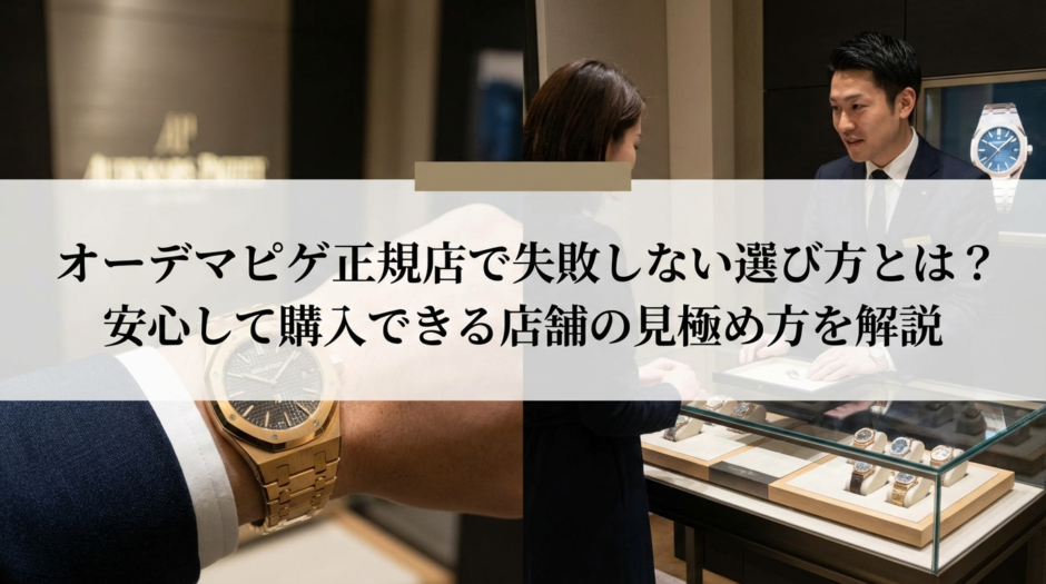 オーデマピゲの正規店で失敗しない選び方とは？安心して購入できる店舗の見極め方を解説