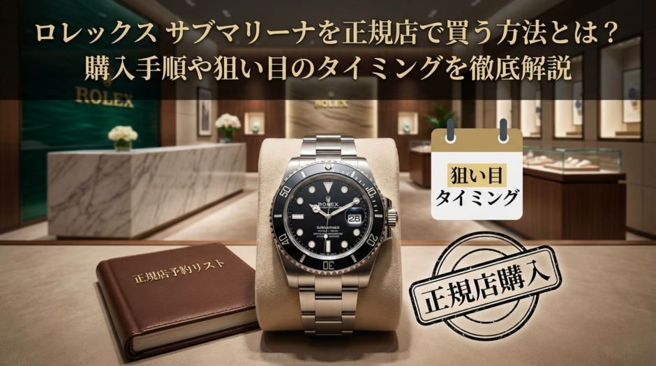 ロレックスのサブマリーナを正規店で買う方法とは？購入手順や狙い目のタイミングを徹底解説