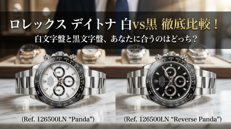 ロレックスのデイトナは白文字盤と黒文字盤で何が違う？ロレックスのデイトナの白と黒の違いを徹底解説