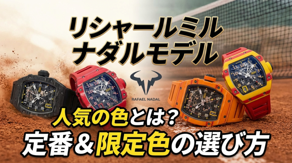 リシャール ミルのナダルモデルで人気の色とは？定番カラーや限定色の選び方を徹底解説