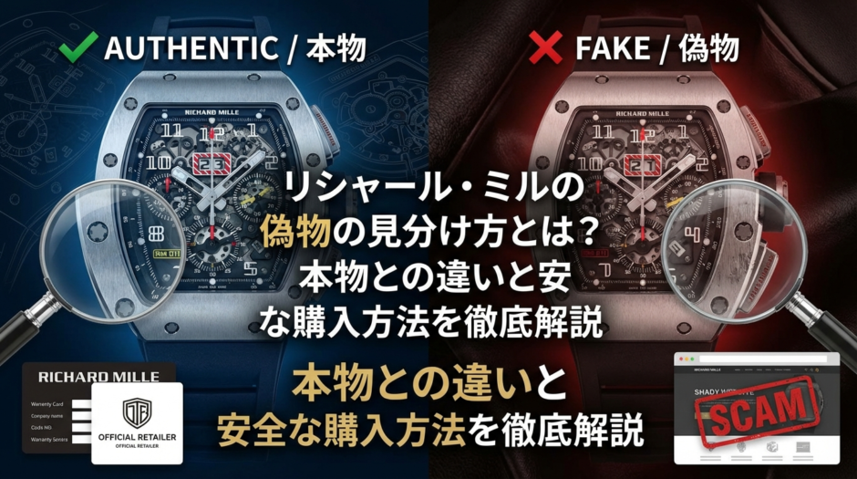 リシャール・ミルの偽物の見分け方とは？本物との違いと安全な購入方法を徹底解説