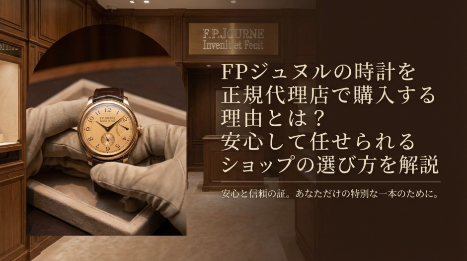 FPジュヌルの時計を正規代理店で購入する理由とは？安心して任せられるショップの選び方を解説