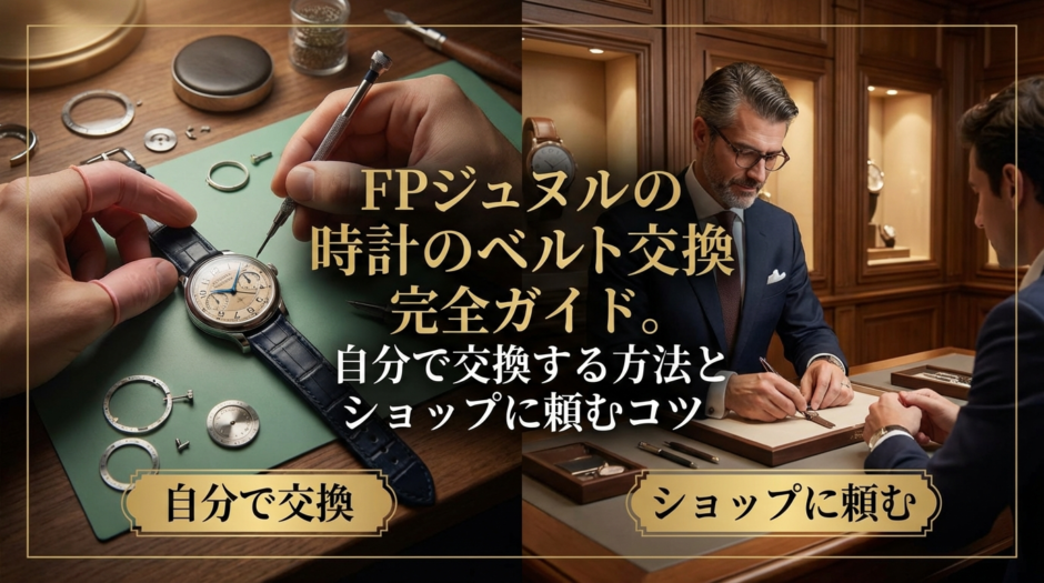 FPジュヌルの時計のベルト交換完全ガイド。自分で交換する方法とショップに頼むコツ