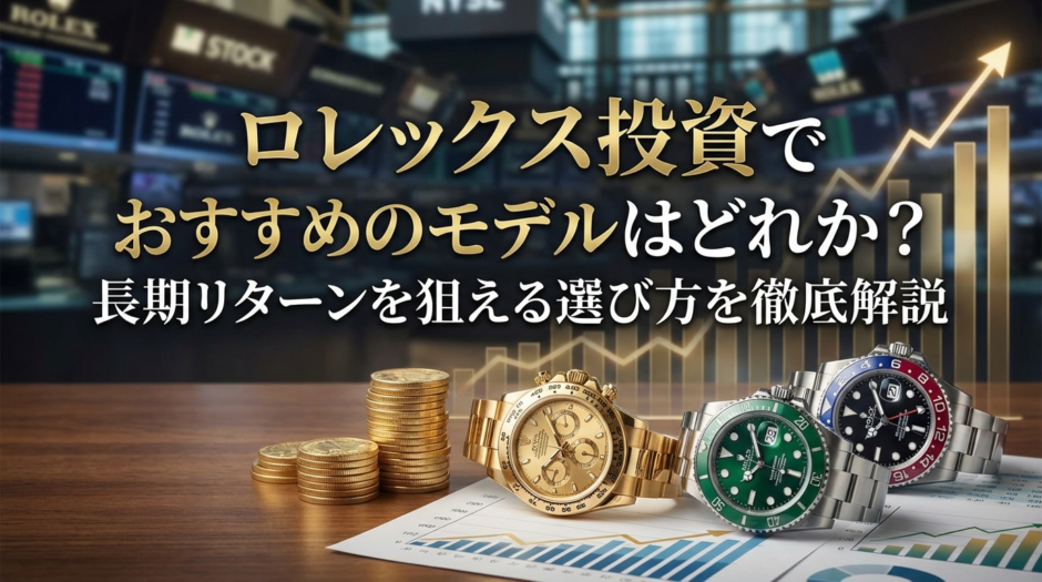 ロレックスへの投資でおすすめのモデルはどれか？長期リターンを狙える選び方を徹底解説