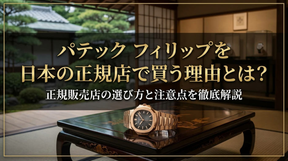 パテック フィリップを日本の正規店で買う理由とは？正規販売店の選び方と注意点を徹底解説