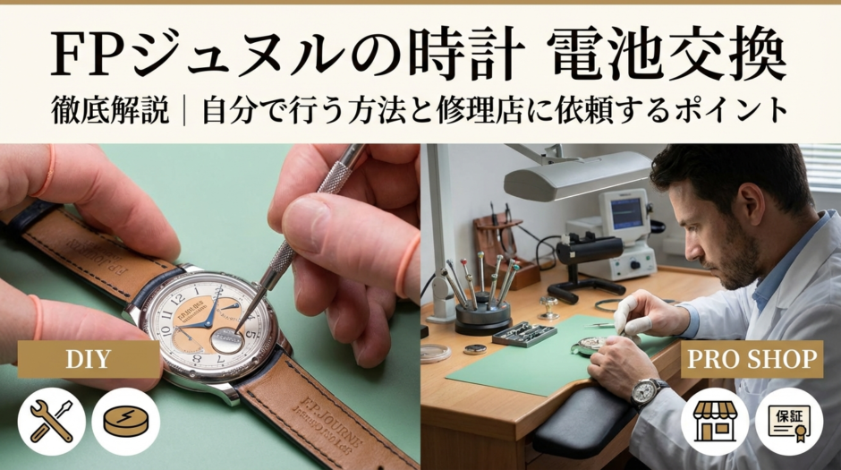 FPジュヌルの時計の電池交換を徹底解説｜自分で行う方法と修理店に依頼するポイント