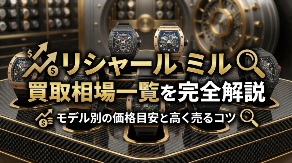 リシャール ミルの買取相場一覧を完全解説｜モデル別の価格目安と高く売るコツ