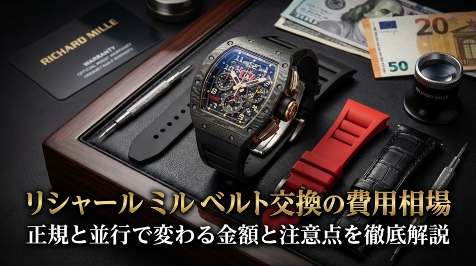 リシャール ミルのベルト交換の費用相場は？正規と並行で変わる金額と注意点を徹底解説