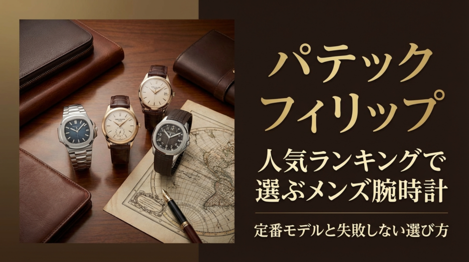 パテック フィリップの人気ランキングで選ぶメンズ腕時計｜定番モデルと失敗しない選び方
