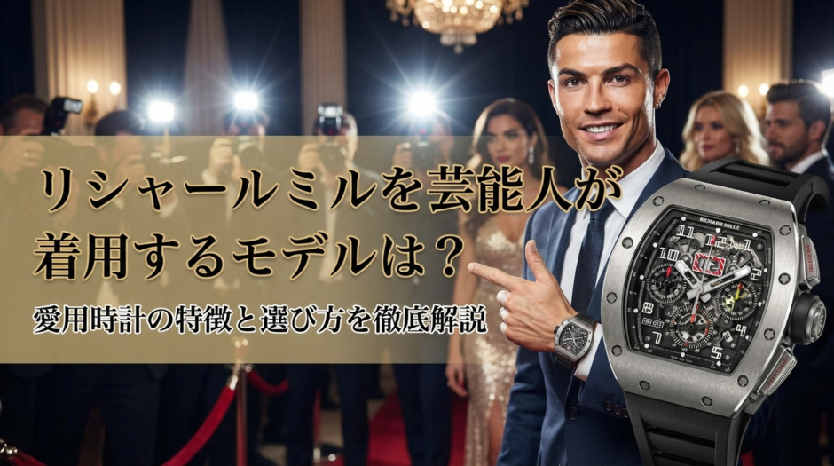 リシャール ミルを芸能人が着用するモデルは？愛用時計の特徴と選び方を徹底解説