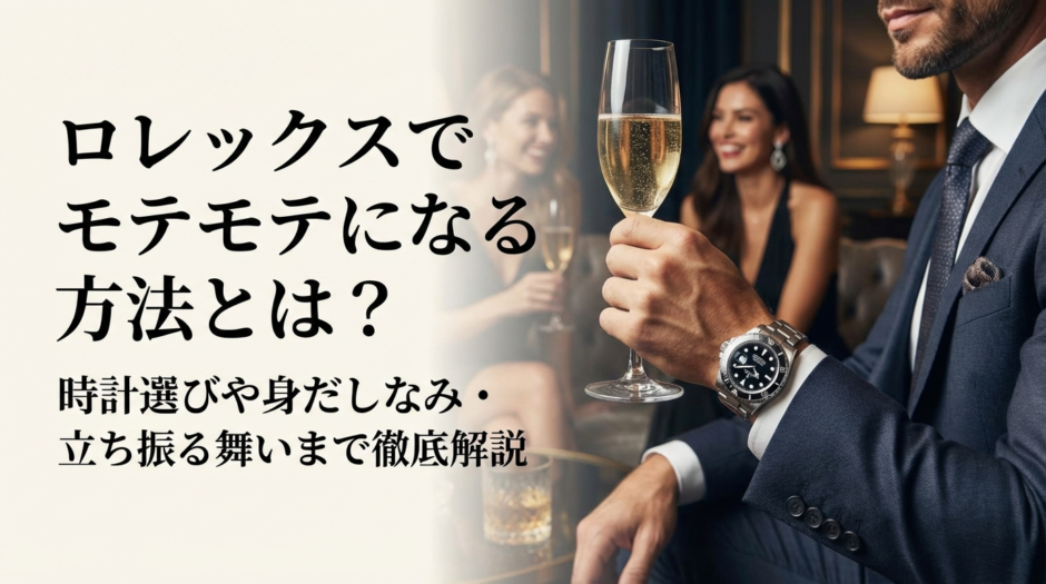ロレックスでモテモテになる方法とは？時計選びや身だしなみ・立ち振る舞いまで徹底解説