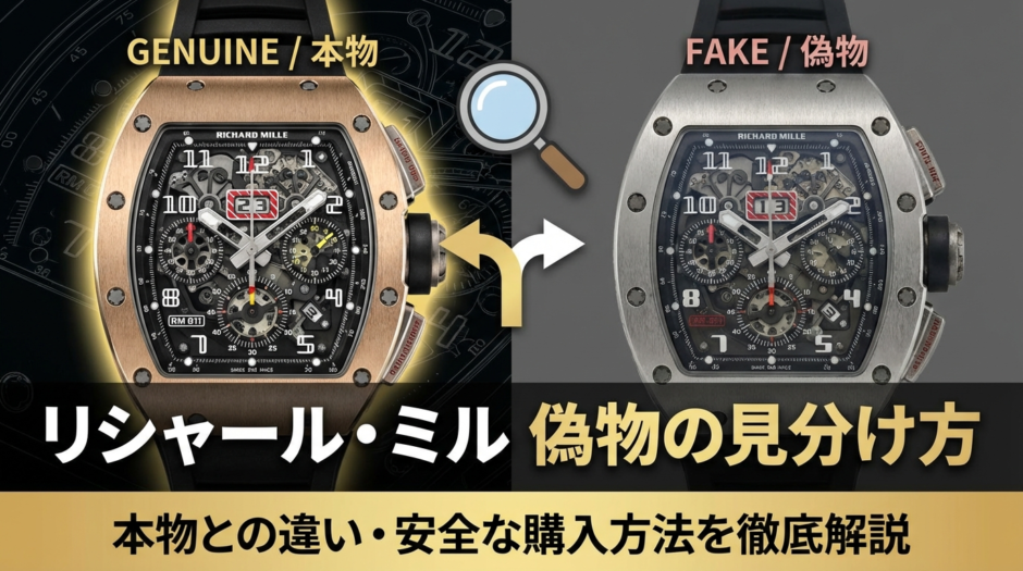 リシャール ミルの偽物の見分け方とは？本物との違いや安全な購入方法を徹底解説