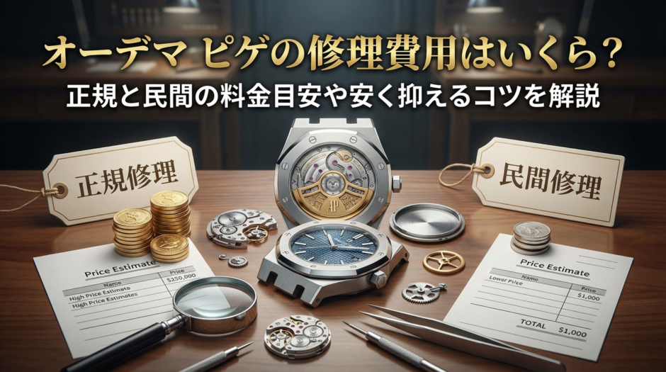 オーデマ ピゲの修理費用はいくら？正規と民間の料金目安や安く抑えるコツを解説