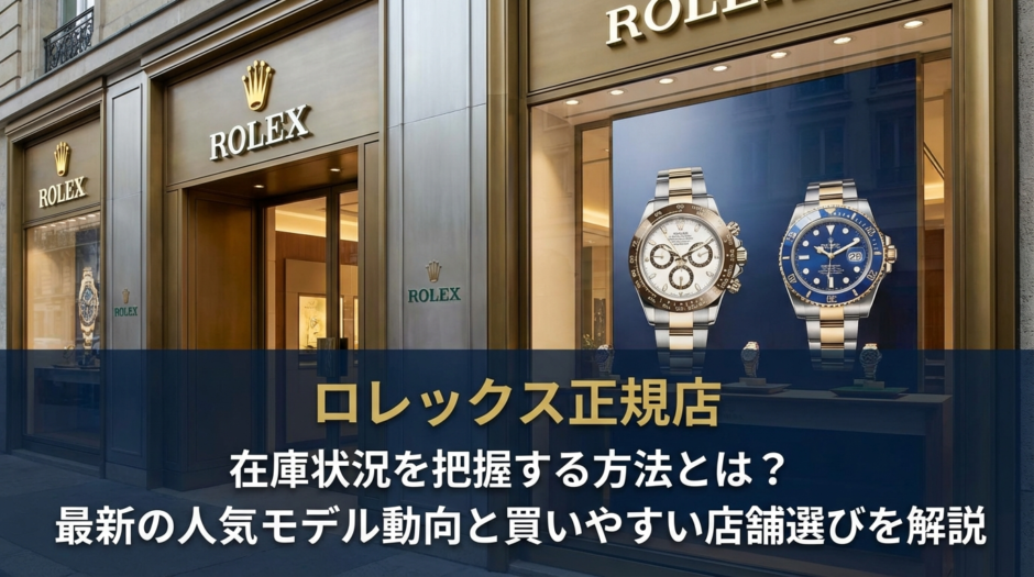 ロレックスの正規店で在庫状況を把握する方法とは？最新の人気モデル動向と買いやすい店舗選びを解説